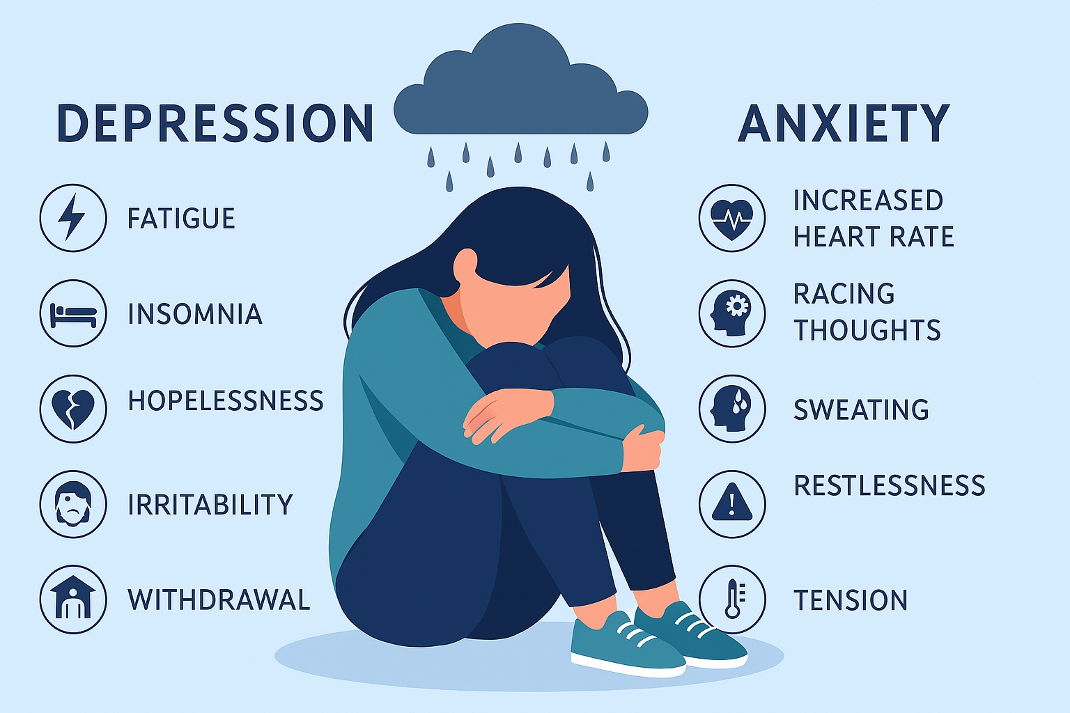 افسردگی و اضطراب:راهنمای جامع درک،تشخیص و مدیریت