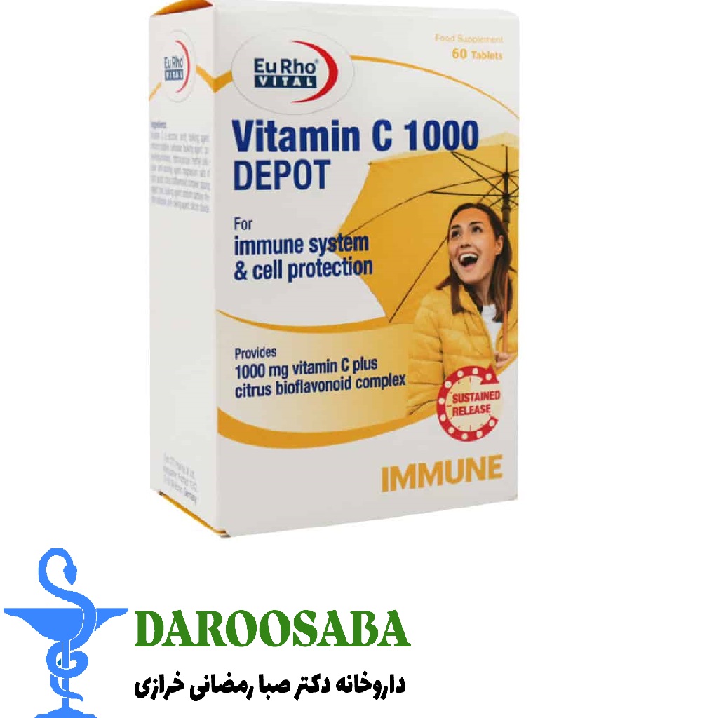 قرص ویتامین سی 1000 دپو یوروویتال 60 عدد