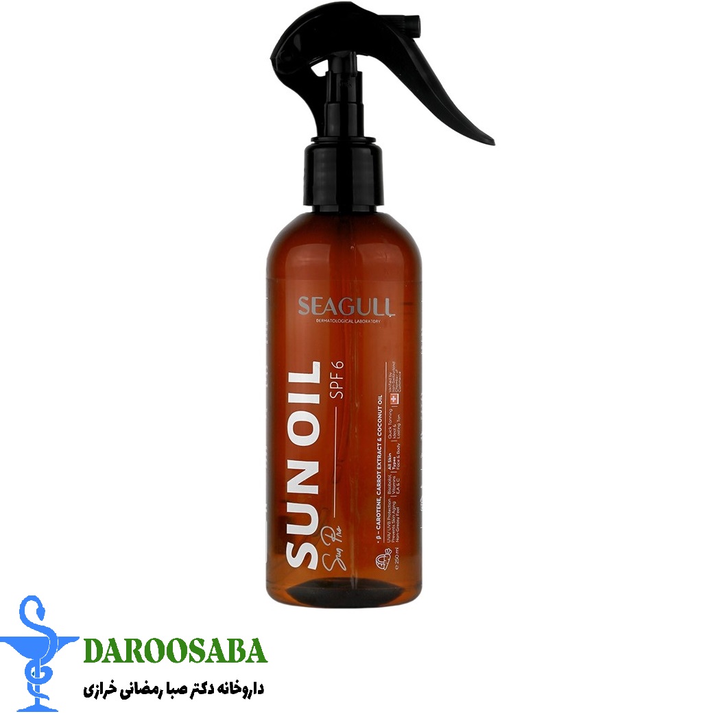 روغن برنزه کننده و ویتامینه اس پی اف 6 سی گل