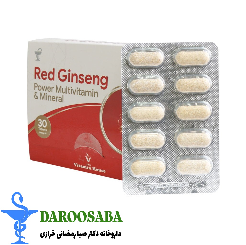 قرص رد جینسینگ پاور مولتی ویتامین و مینرال ویتامین لایف