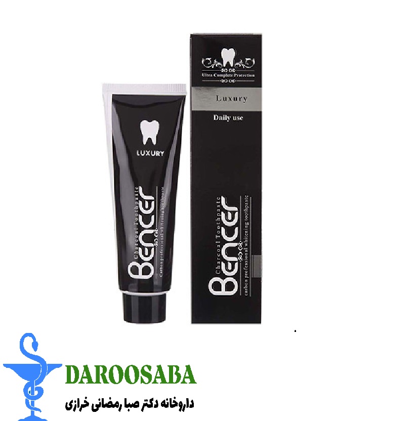 خمیر دندان ذغال بنسر مدل لاکچری