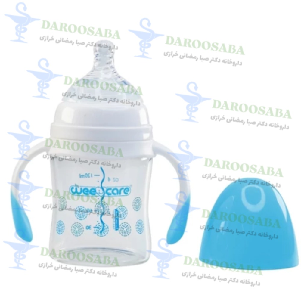 شیشه شیر دسته دار پیرکس وی کر 0 تا6 ماه