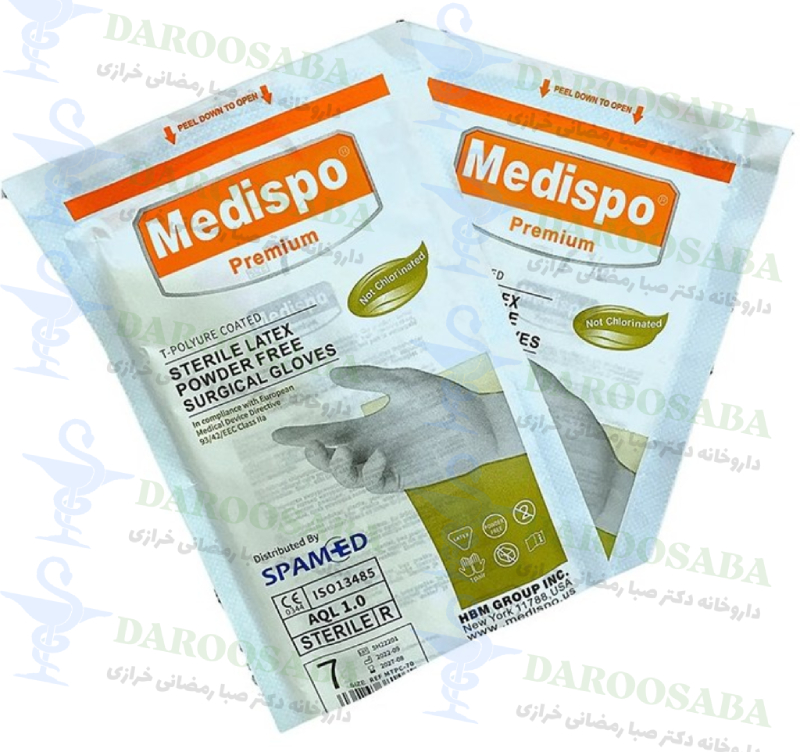دستکش جراحی سایز 7 مدیسپو پرمیوم