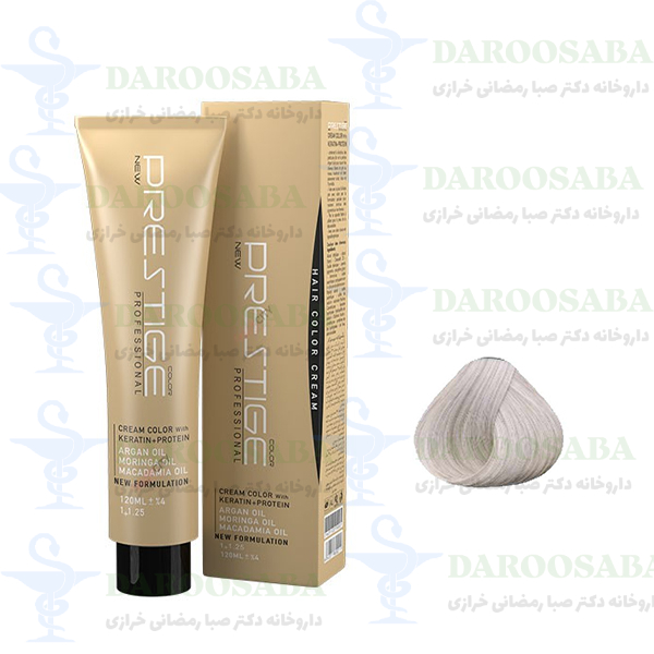 رنگ مو بلوند دودی نقره ای شماره 10.2 پرستیژ