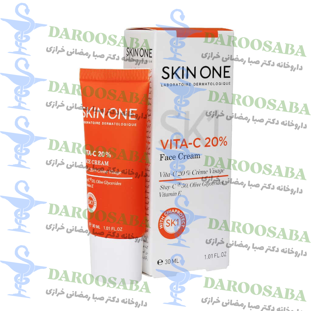 کرم صورت ویتامین سی 20 درصد اسکین وان