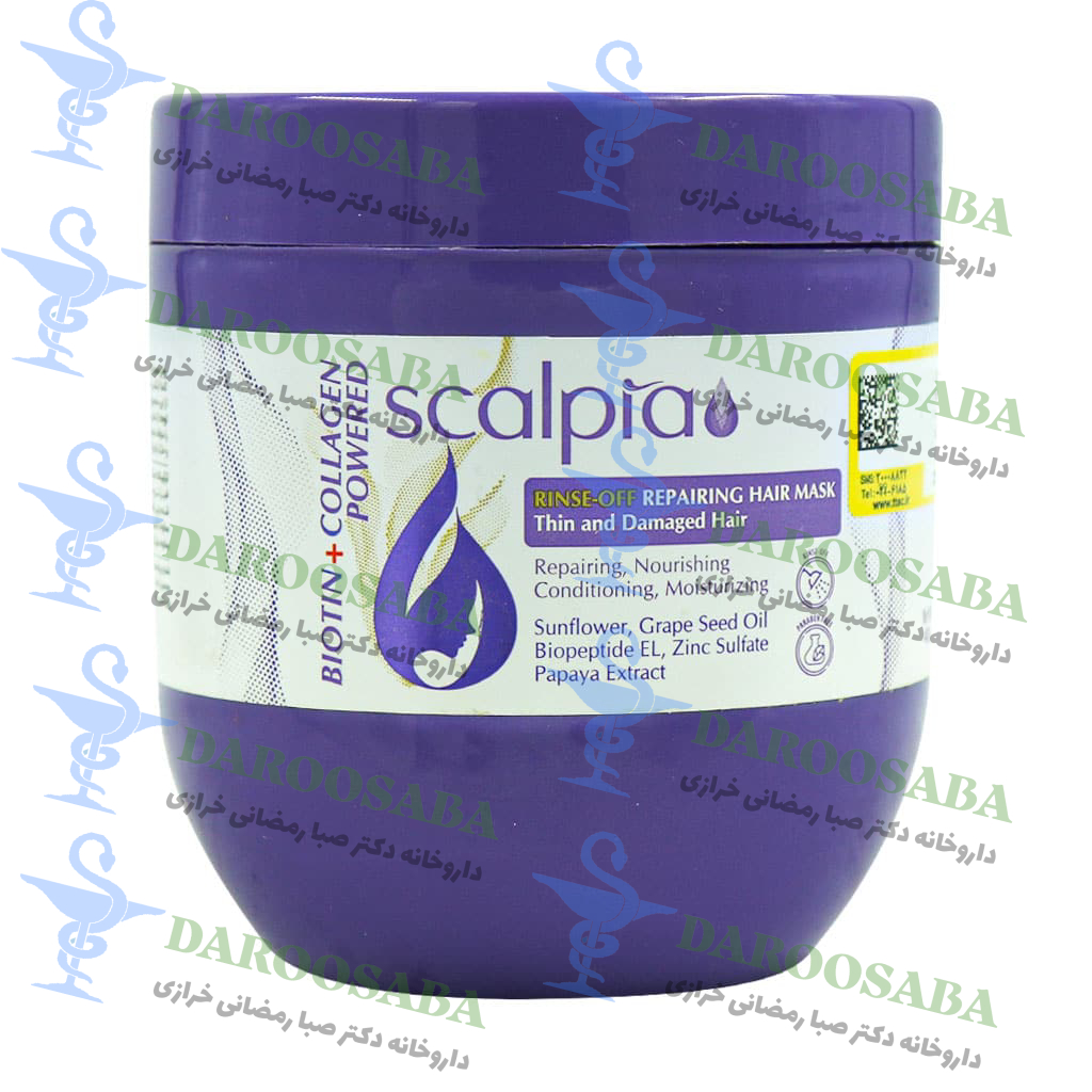 ماسک مو کرمی بیوتین و کلاژن اسکالپیا