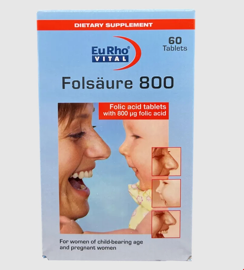 فولیک اسید 800 میکرو گرم 60 عددی یوروویتال